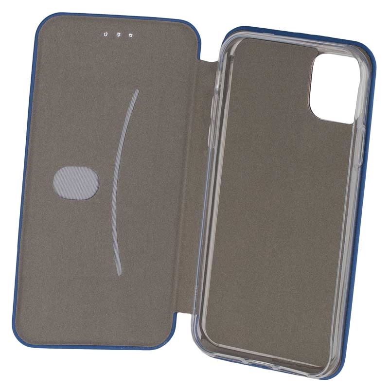 Peter Jäckel COMMANDER Book Case CURVE für Apple iPhone 11 Soft Touch Maritim Blue