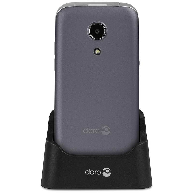 Doro 2414 GSM Mobiltelefon im eleganten Klappdesign silber