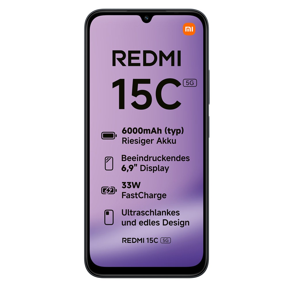 Xiaomi Redmi 15C 4/128GB 5G Smartphone midnight black