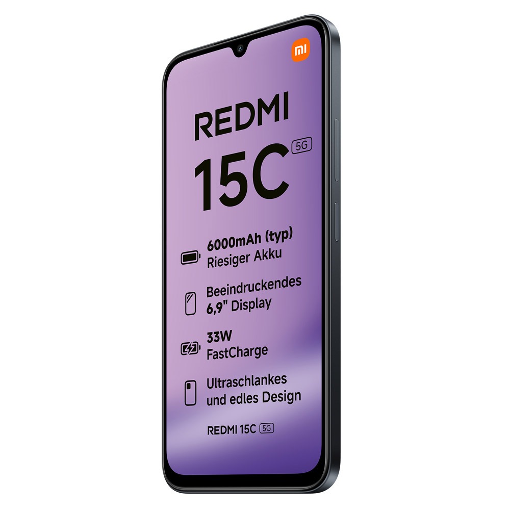 Xiaomi Redmi 15C 4/128GB 5G Smartphone midnight black (2. Wahl)