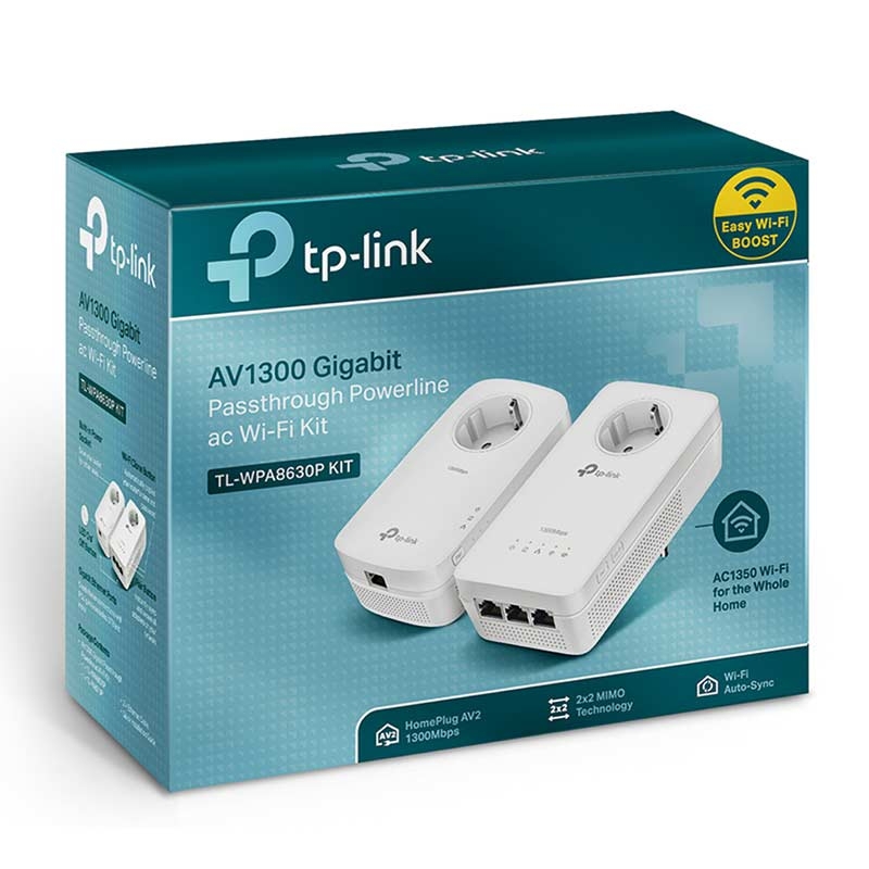TP-Link TL-WPA8630P KIT(DE) AV1200 WLAN AC1200 Gigabit Powerline Netzwerkadapter