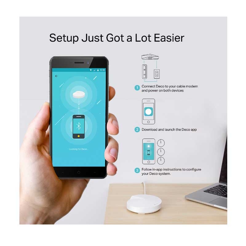 TP-Link Deco M9 Plus (2er Pack) Mesh WLAN Router AC2200 Triband WLAN-Heimnetz-Komplettlösung