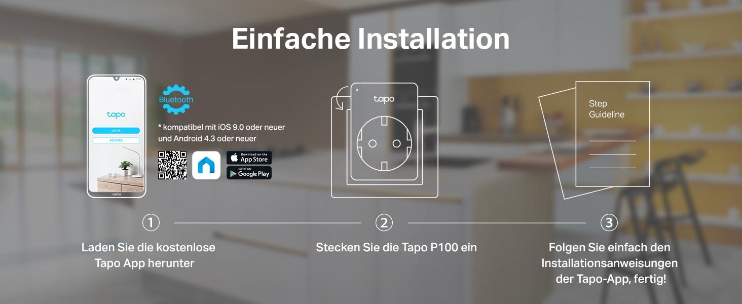TP-Link Tapo P110 Smart WLAN Steckdose, Energieüberwachung