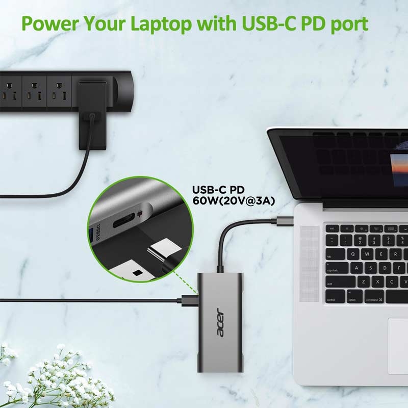 Acer 7-in-1 Mini Dock Typ-C silber