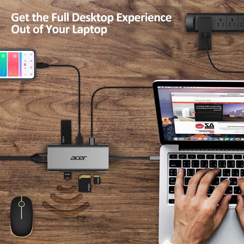 Acer 7-in-1 Mini Dock Typ-C silber