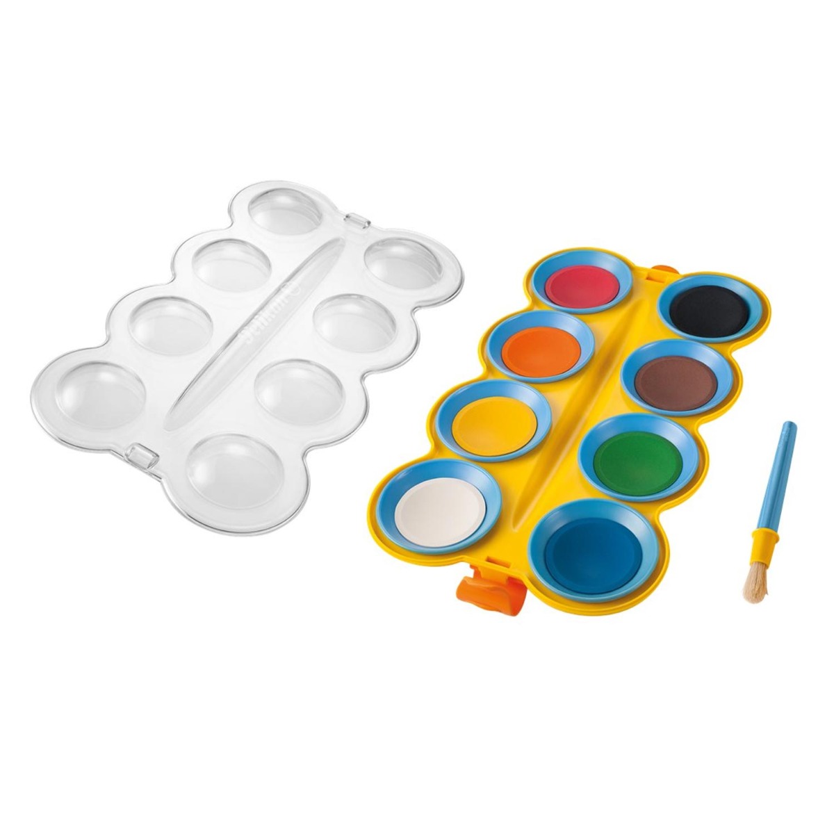 Pelikan 723122 - Deckfarbkasten 755/8 Mini-Friends, 8 Farben + Pinsel