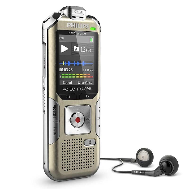 Philips DVT6510 Diktiergerät mit Metallgehäuse 8 GB