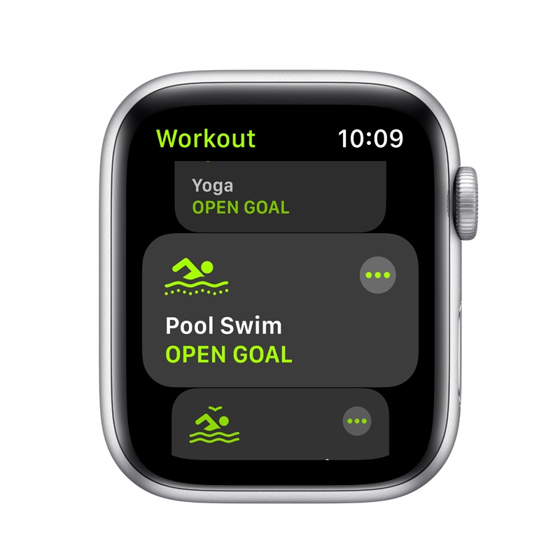 Apple Watch SE Silber 44mm Sportarmband Weiß