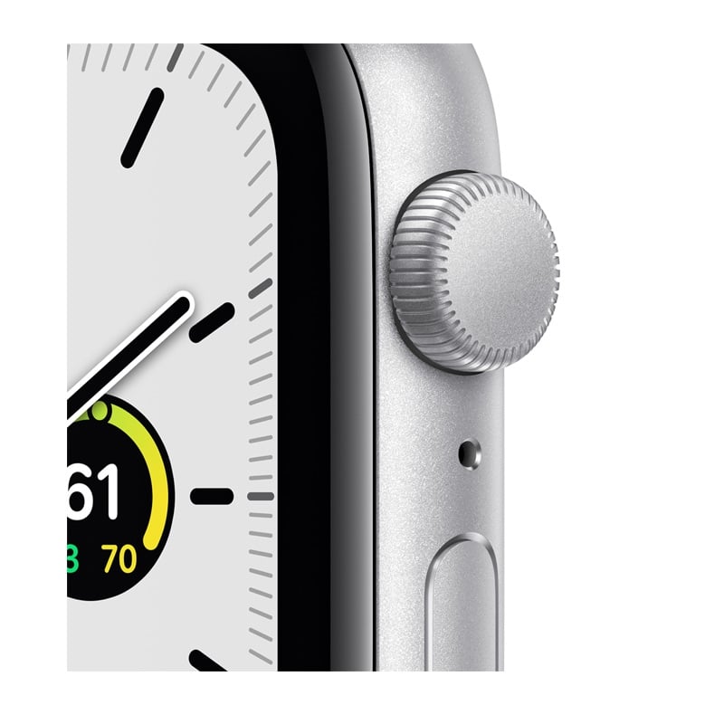 Apple Watch SE Silber 44mm Sportarmband Weiß