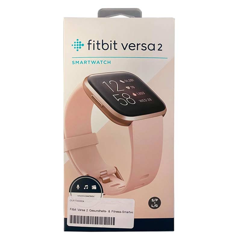 Fitbit Versa 2 Gesundheits- & Fitness-Smartwatch crème/kupferrosé