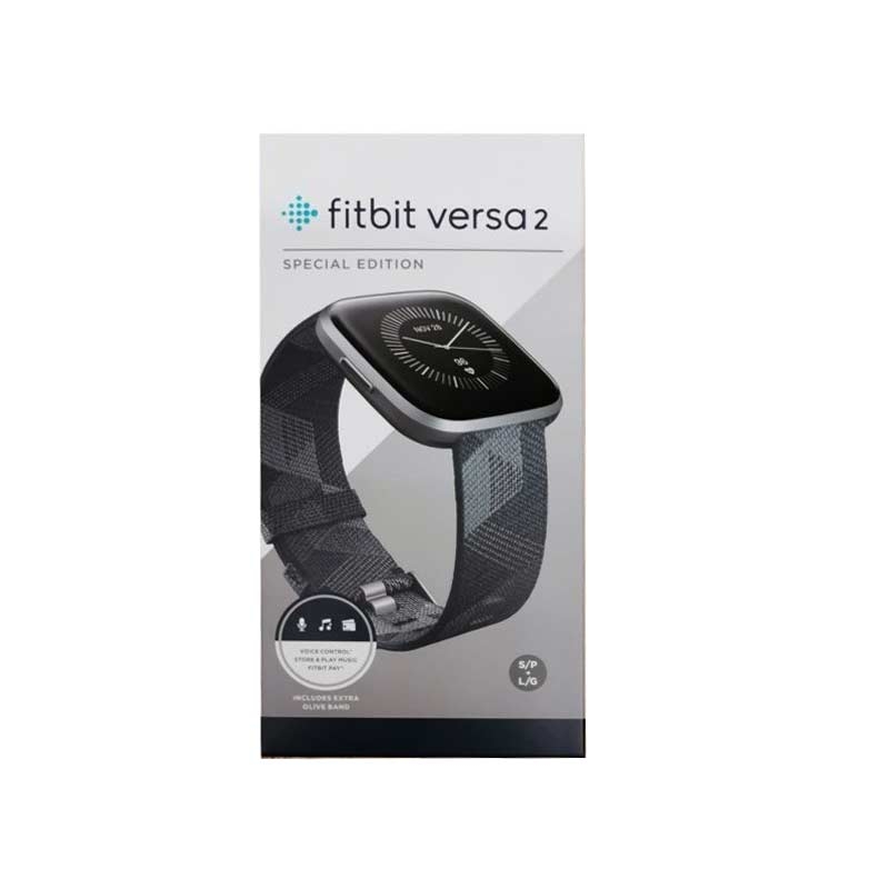 Fitbit Versa 2 Special Edition Gesundheits- & Fitness-Smartwatch Gewebe in rauch
