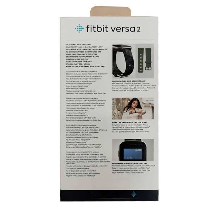 Fitbit Versa 2 Special Edition Gesundheits- & Fitness-Smartwatch Gewebe in rauch
