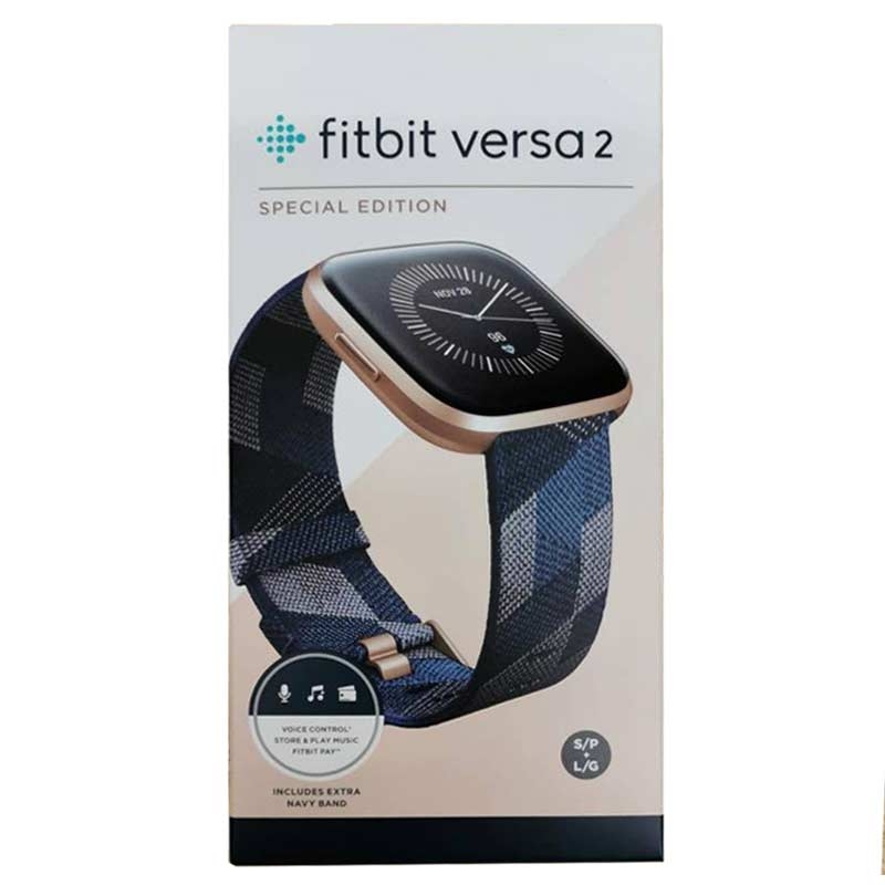 Fitbit Versa 2 Special Edition Gesundheits- & Fitness-Smartwatch Gewebe in marin