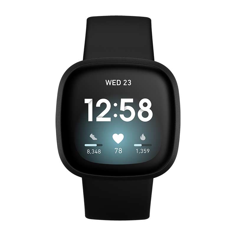 Fitbit Versa 3 Gesundheits- & Fitness-Smartwatch mit GPS schwarz