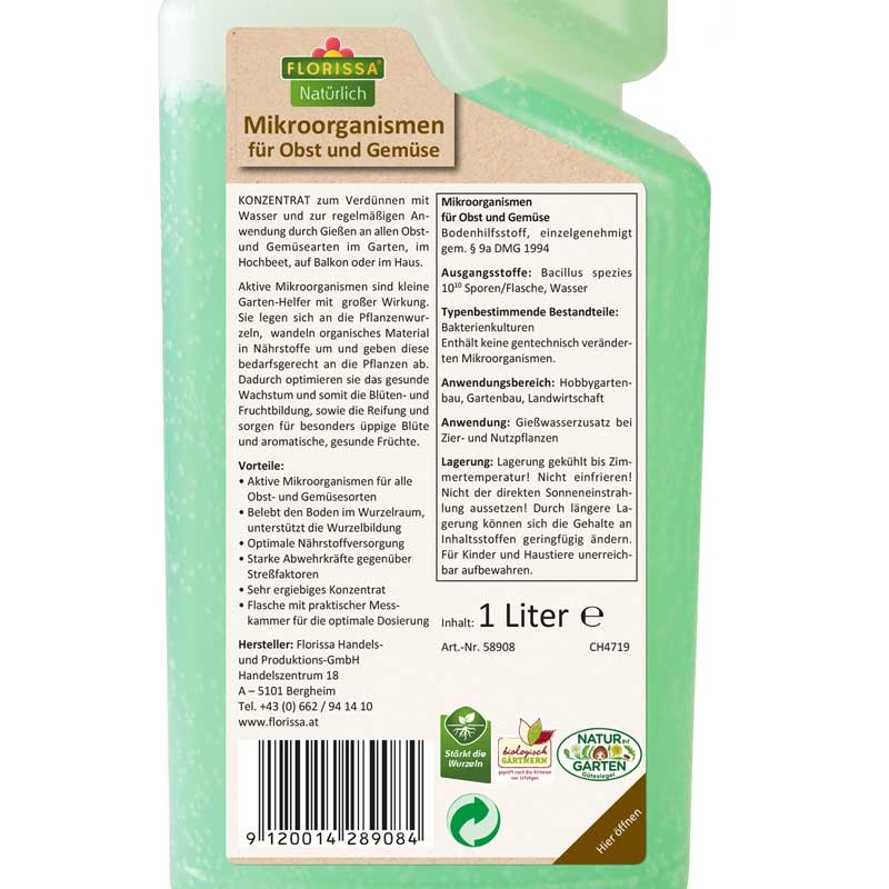 Florissa Natürlich Mikroorganismen für Obst und Gemüse (1 Liter)