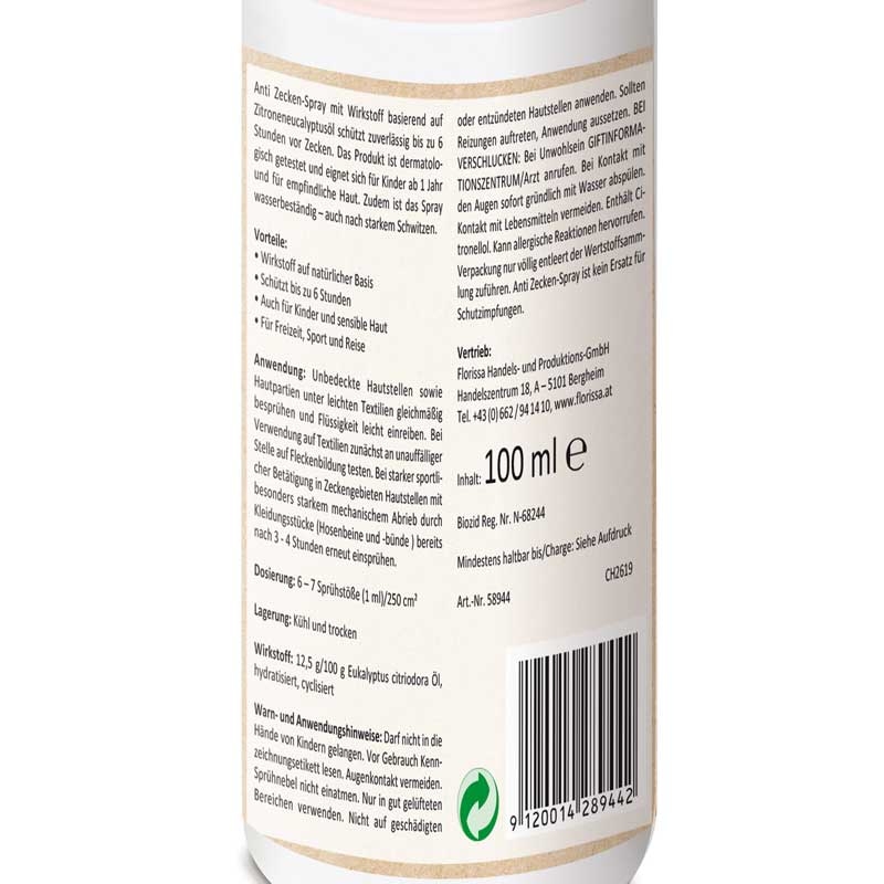 Florissa Anti Zecken-Spray 100 ml