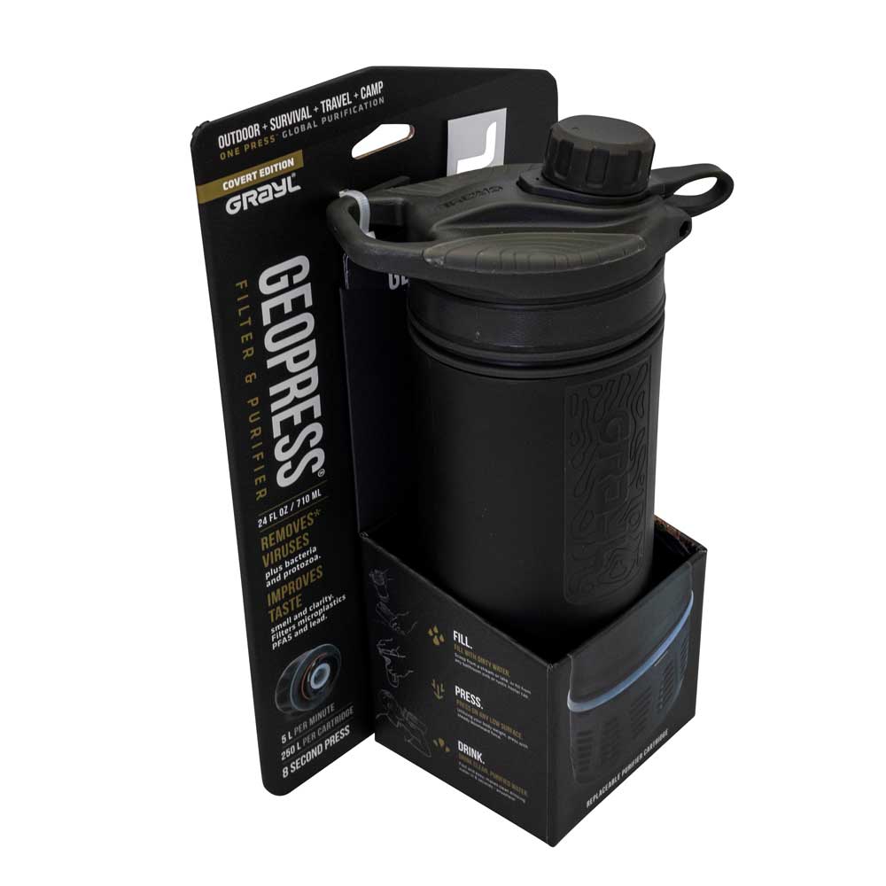 Grayl Geopress Water Purifier covert black