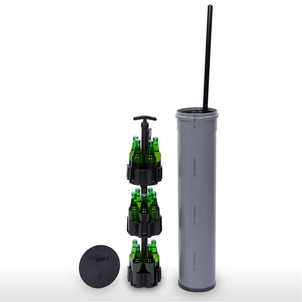 HopfenHöhle LIFT Outdoor Erdloch Bierkühler mit integriertem halbautomatischem Hebesystem