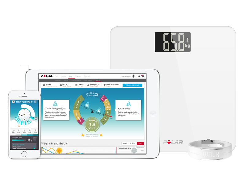 Polar Balance Fitnesswaage weiß