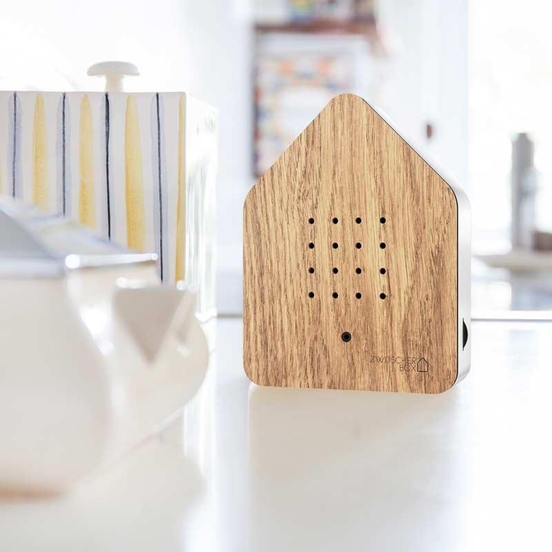 Zwitscherbox Holz eiche