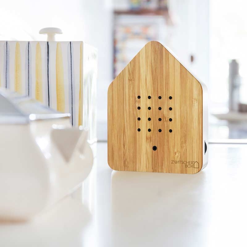 Zwitscherbox Holz bambus (2.Wahl)
