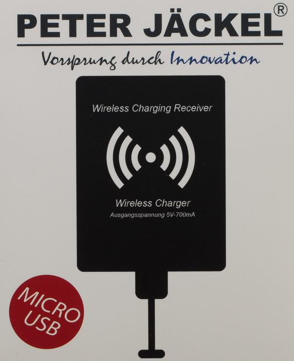 Peter Jäckel Qi Wireless Charger Quick Adapt UNI für Micro-USB Black