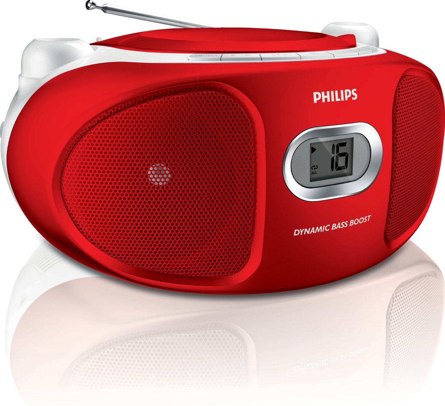 Philips AZ 105R/12 Radio-CD-Player rot