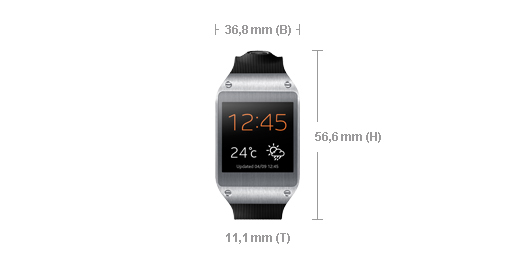 Samsung Galaxy Gear V700 Smartwatch schwarz