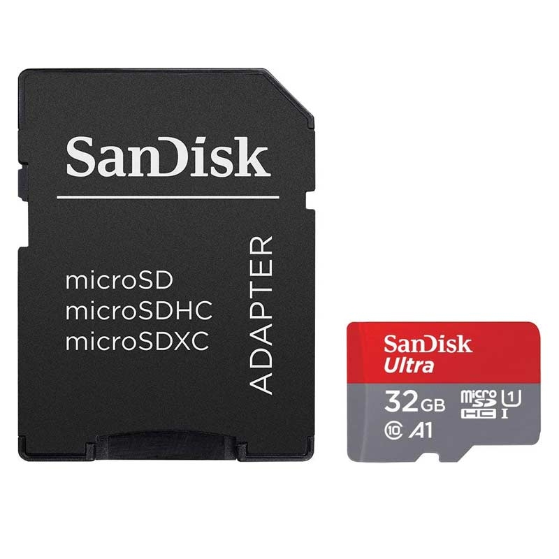 SanDisk Ultra 32GB microSDHC Speicherkarte + Adapter