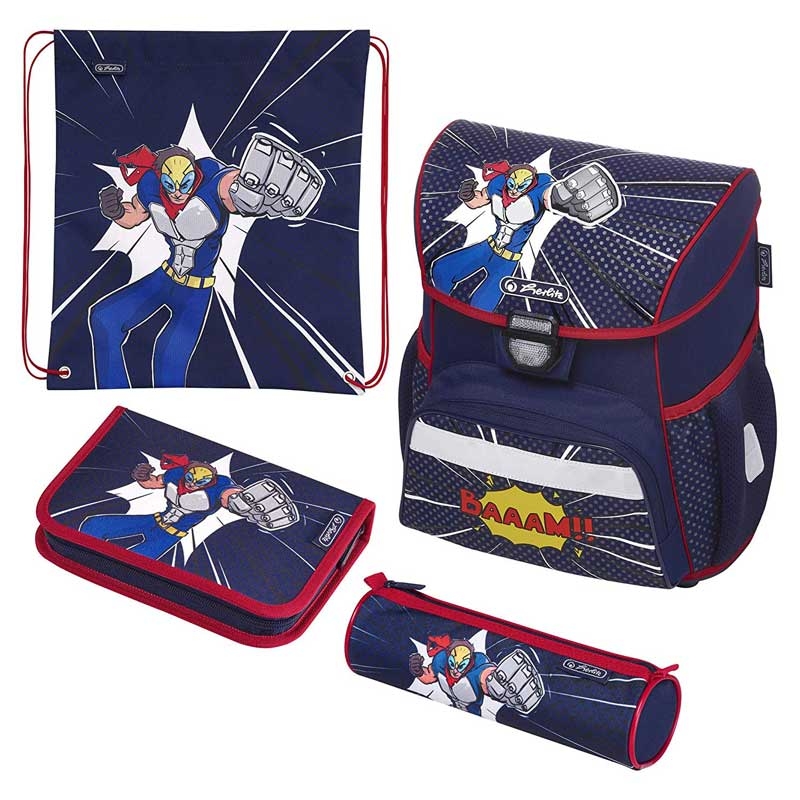 Herlitz Loop Plus Schulranzen, Grundschulranzen 16 Liter Comic Hero