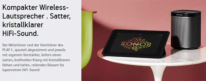 SONOS Play:1 Audio-Player weiß