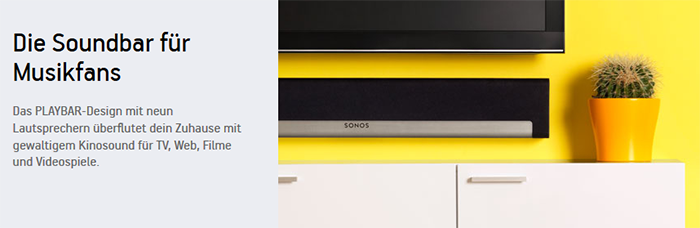 SONOS PLAYBAR Multimedia Soundbar schwarz
