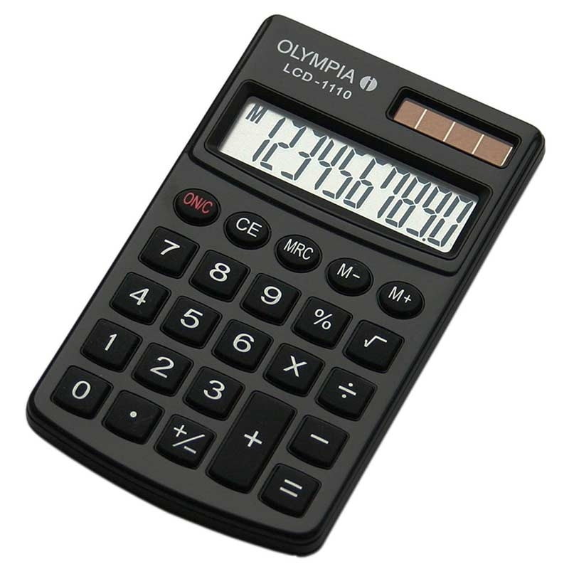 Olympia LCD 1110 Taschenrechner mit Metallgehäuse schwarz