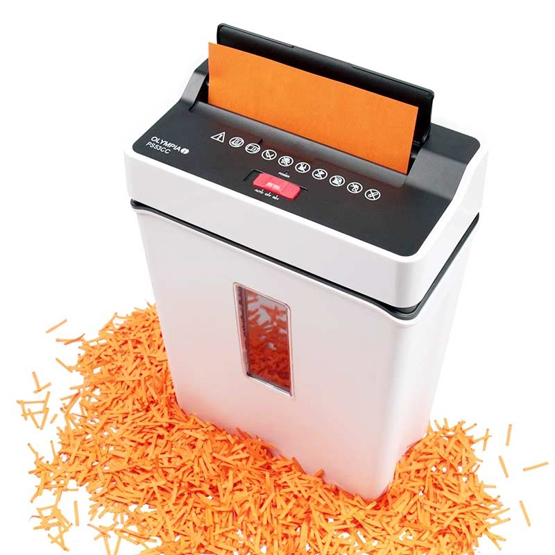 Olympia PS 53 CC Aktenvernichter P4 (Papierschredder, Partikelschnitt, 6 Blatt) - weiß