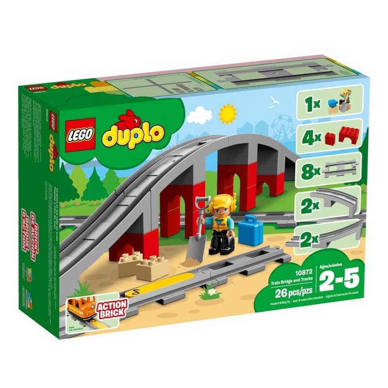 LEGO Duplo Eisenbahnbrücke und Schienen 10872