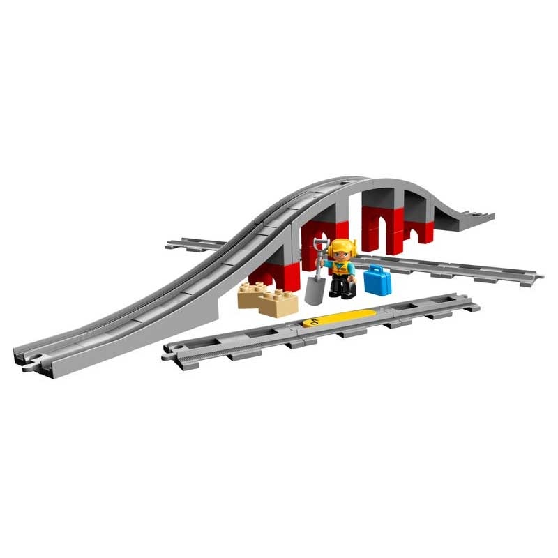 LEGO Duplo Eisenbahnbrücke und Schienen 10872