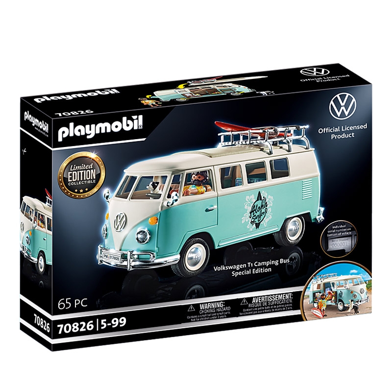 PLAYMOBIL 70826 Volkswagen T1 Camping Bus Special Edition, hellblau