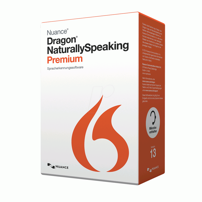 Nuance Dragon NaturallySpeaking 13 Premium