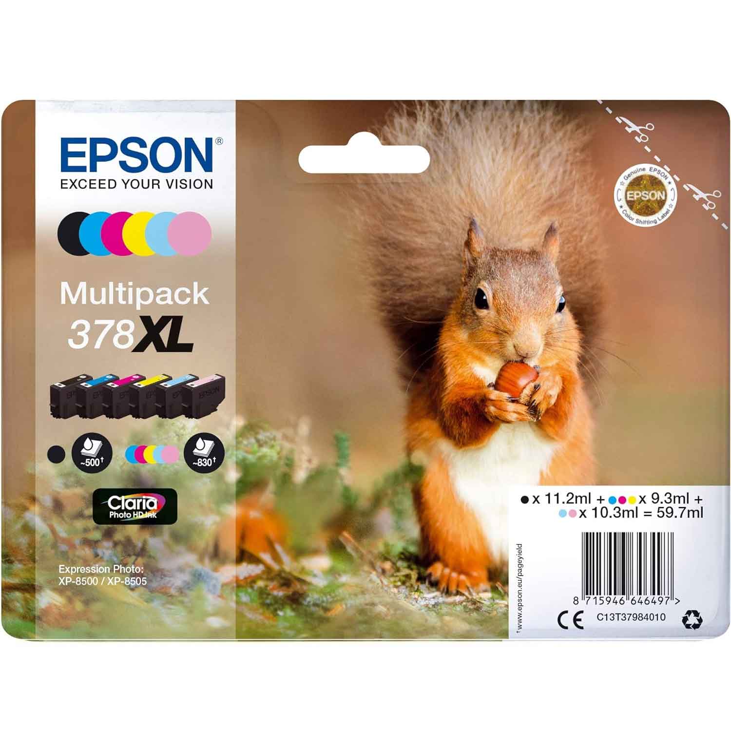 Epson 378XL Tintenpatronen Multipack 6-farbig XL