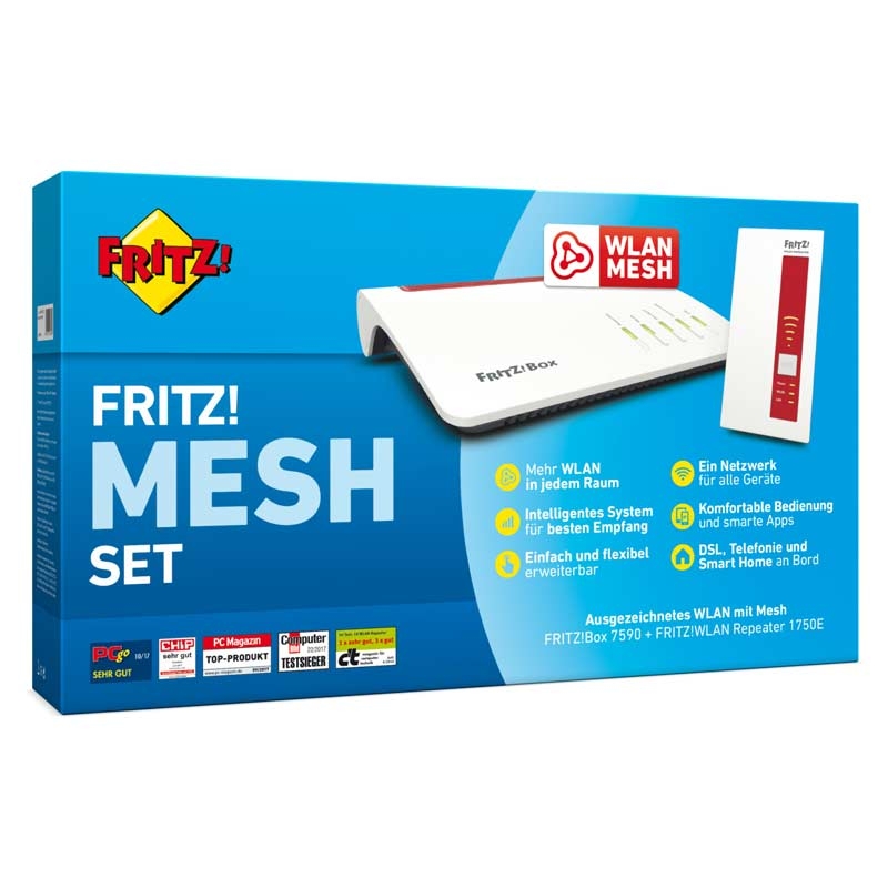 AVM FRITZ! Mesh Set Box 7590 + WLAN Repeater 1750E