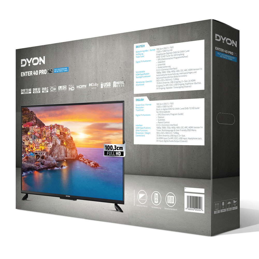 Dyon Enter 40 PRO X2 100,3cm (40 Zoll) LED-TV (Verpackung geöffnet)