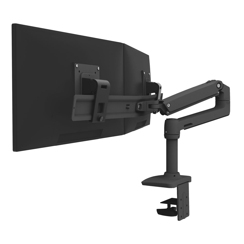Ergotron LX Dual Monitorarm für zwei Monitore bis 63,5 cm 25 Zoll nebeneinander