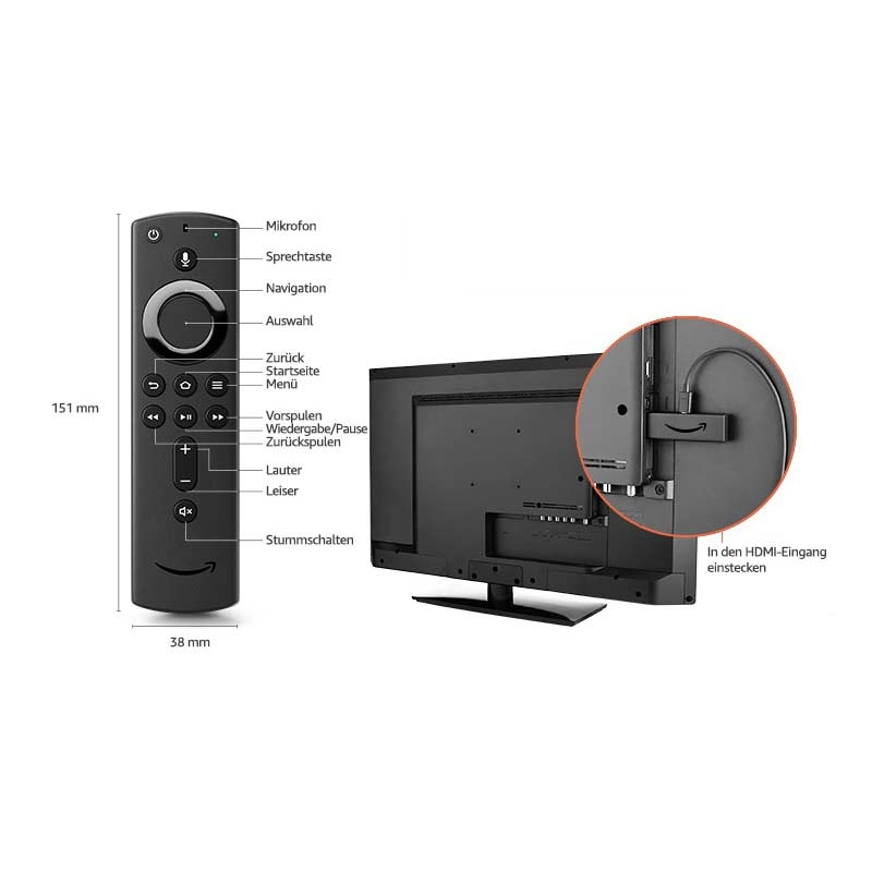 Amazon Fire TV Stick 4K Ultra HD mit Alexa-Sprachfernbedienung