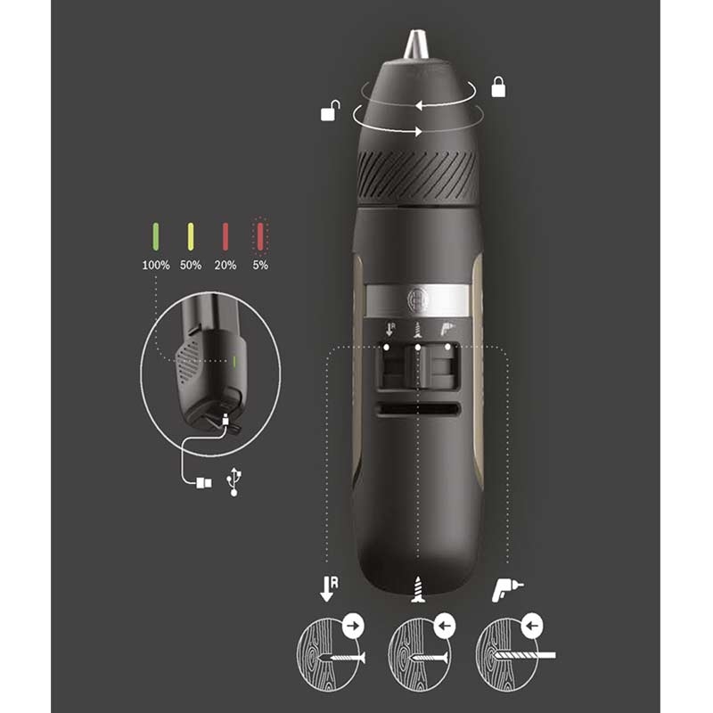 Bosch Akkuschrauber YOUseries Drill (1 Akku, in Aufbewahrungsbox) + Bosch Akku S