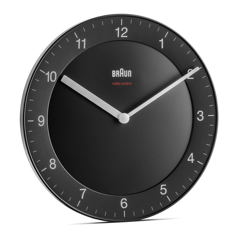 Braun BC06B-DCF Funkwanduhr schwarz