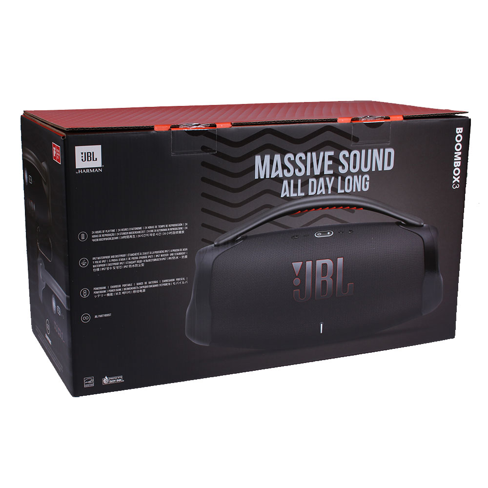 JBL Boombox 3 Bluetooth-Lautsprecher 24h schwarz