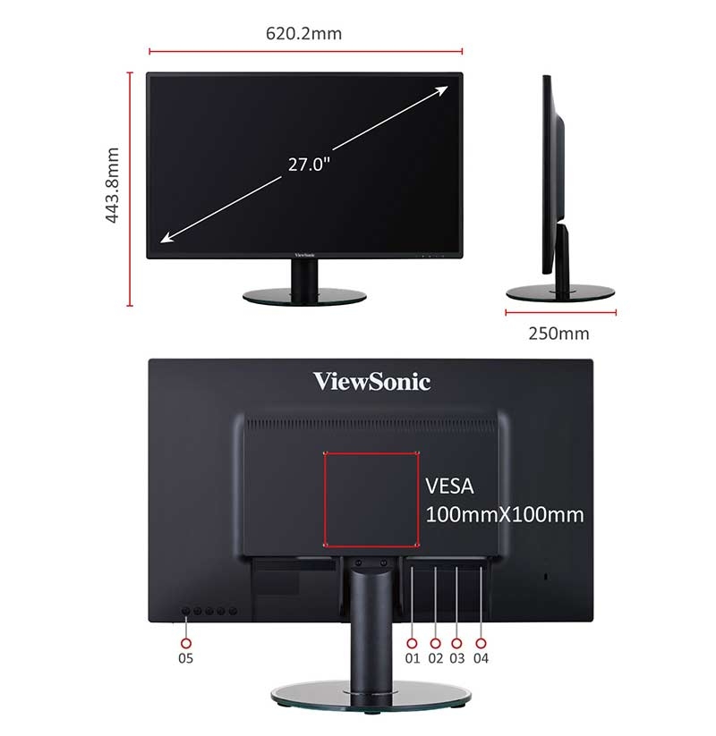 Viewsonic VA2719-2k-SMHD 68,6 cm (27 Zoll) LED-Monitor