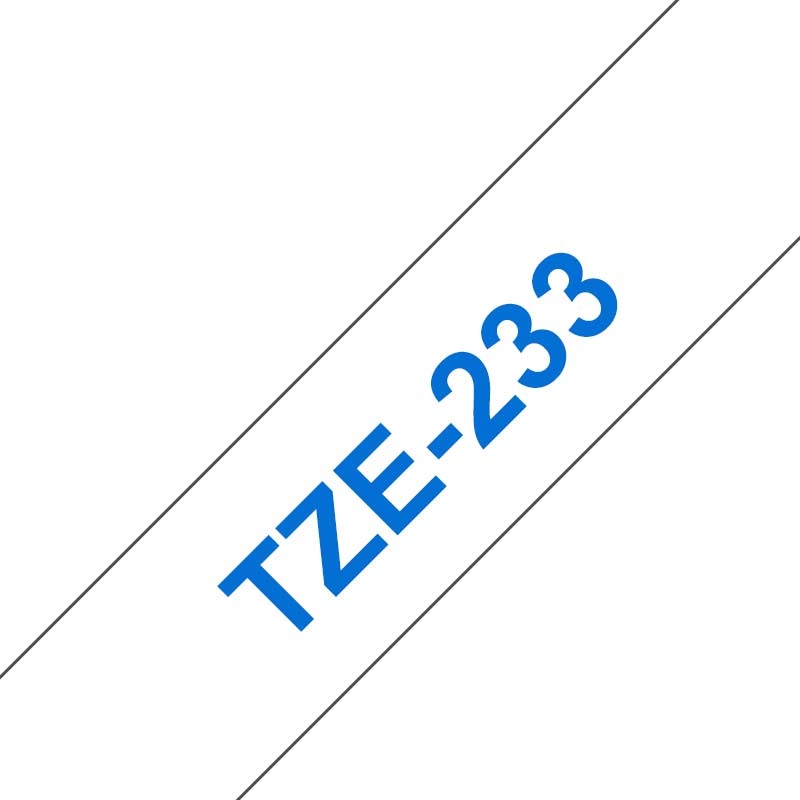 Brother TZE-233 P-Touch blau auf weiss 12mm