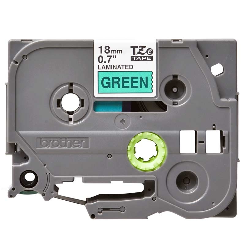 Brother TZe-741 Schriftband P-touch schwarz auf grün 18mm