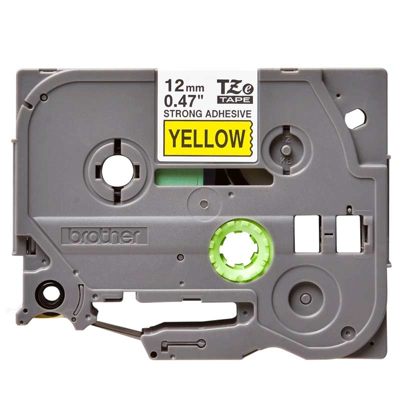 Brother TZe-S631 P-touch schwarz auf gelb 12mm extra stark klebend